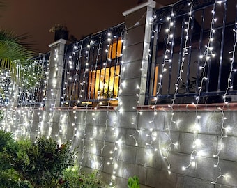 LED Curtain Fairy Lights (Set of 2) – 10ft, 8 Mode, Indoor/Outdoor
