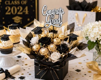 Graduation Floral Picks Congrats Grad Decorations Bouquet Centerpiece Picks Set of 6 or 12