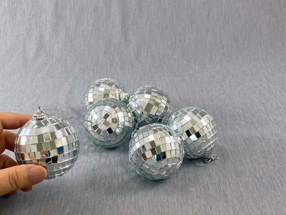 Bright Reflective Mirror Disco Balls | 12 Pack 2 Christmas Balls Ornaments  Xmas Tree Hanging Balls Pendants for Holiday Wedding Party Dance and Music