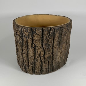 Unique Oak Tree Trunk Vase 9&quot;x9&quot;x8&quot; Pottery with Drainage