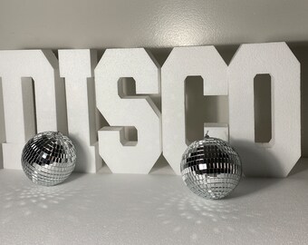 2 Piece 4" Disco Balls Shiny Mirror Balls for Holiday Party and Dance