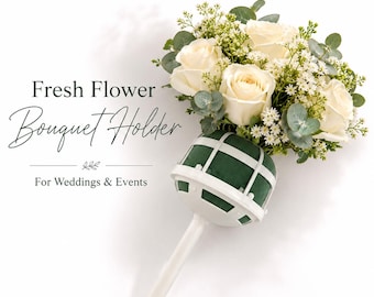 Bridal Bouquet Holder for Fresh Flowers, Floral Foam Wedding