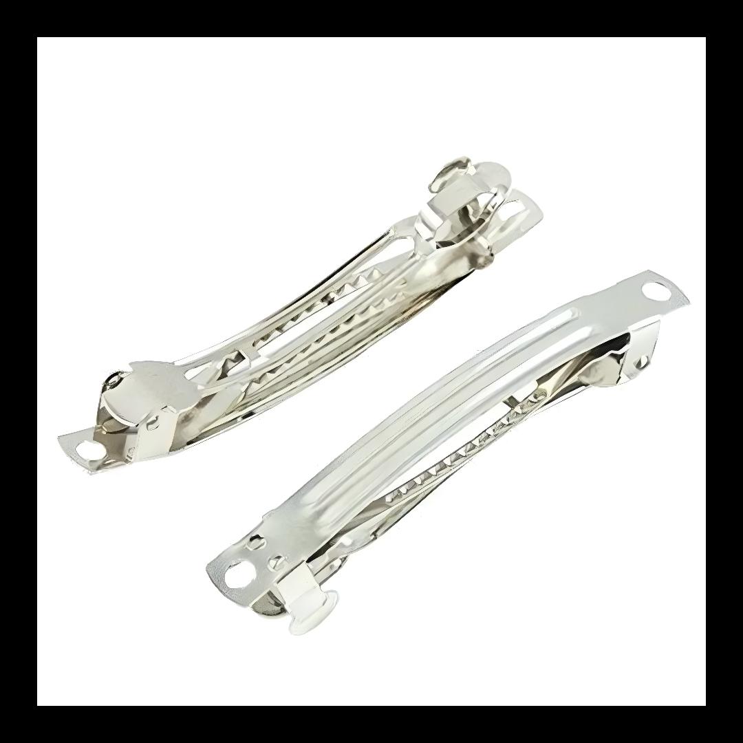 VINTAGE STAMPED "MADE IN FRANCE" SILVER PONY TAIL 52mm. HAIR CLIP BARRETTE 1208 - Foto 7