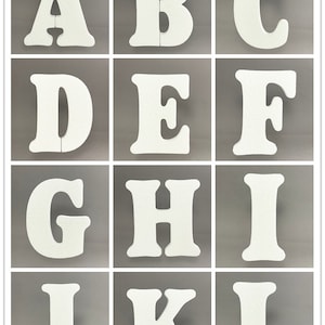 Letras del alfabeto de espuma para manualidades de 3" de alto, números para manualidades, carteles para fiestas, paredes, decoración de fiestas, proyectos escolares (12 piezas)