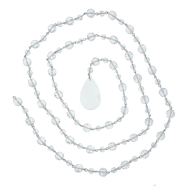 4 Pack 60" Acrylic Crystal Hanging Chain Garland Beads with Teardrop Pendant Jewel