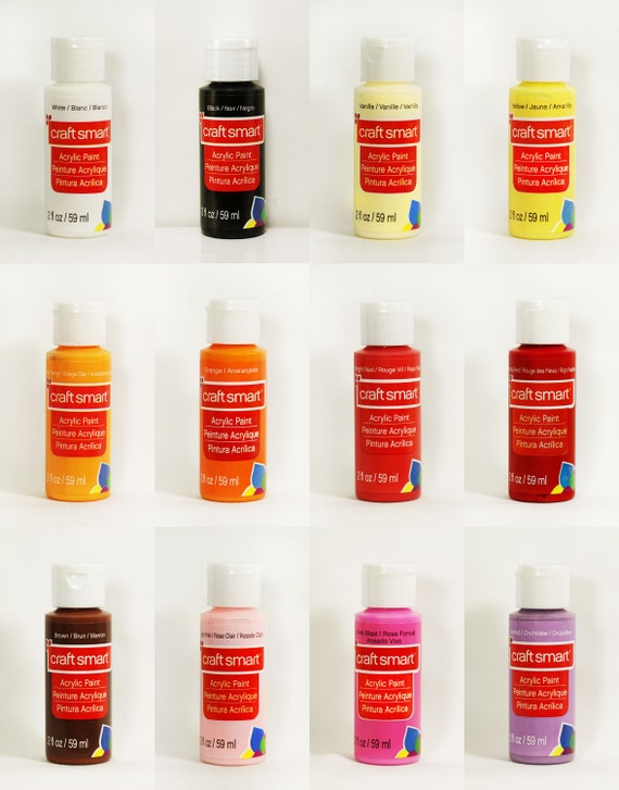Non-Toxic Acrylic Paint: 2 fl.oz Bottle - Art Supplies for Canvas, Wood, Ceramic