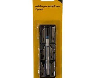 CalCastle Craft Hobby Exacto Knife with 6 multi shape replacement blades