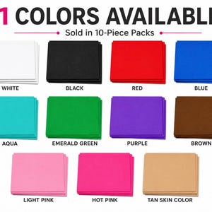 Láminas extragrandes de espuma EVA de 33 x 46 cm (13" x 18") – Paquete de 10 láminas de espuma para manualidades y cosplay. imagen 2