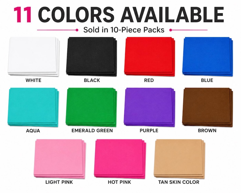 Láminas extragrandes de espuma EVA de 33 x 46 cm (13" x 18") – Paquete de 10 láminas de espuma para manualidades y cosplay. imagen 2