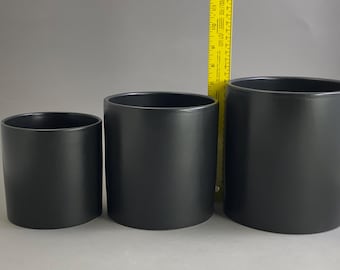 Set of 3 Porcelain Cylinder Vases Style for Indoor Décor Furnishing