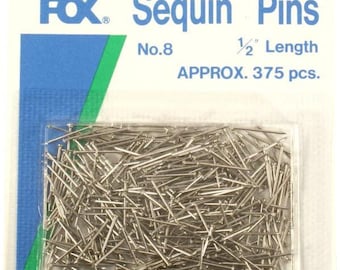 Steel Sequin Pins Used for Soft and Foamy Fabrics 1/2"  3/4"