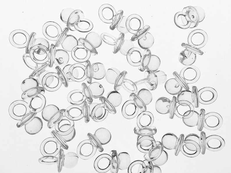 50 Stuks Clear Acryl Mini Fopspenen Baby Shower Party Gunsten Dummy Decor Tafel Scatter (Multicolor