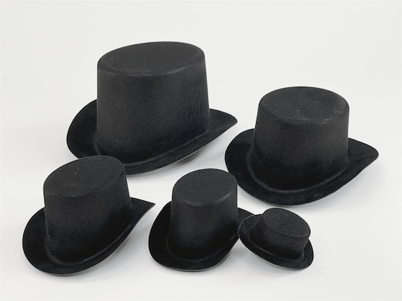 Calcastle Craft Bulk Black Top Hat 2 4 4.5 6.5 8 for Craft and Party Decoration Etsy
