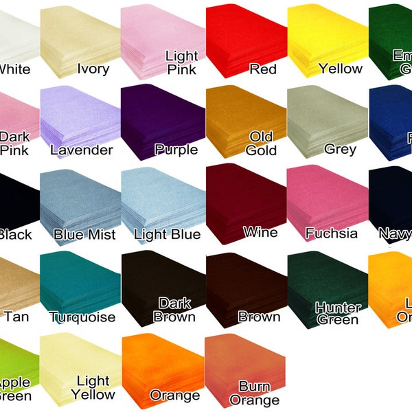 24 pcs 1.0mm Pressed Hard Craft Felt Sheet Acrylic 9" x 12" Crafting, Jewellery, children craft - 28  colors available