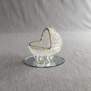 12 Pcs Baby Shower Mini Glass Strollers Decoration Candy Stroller Carriage Centerpieces for Guests Gender Reveal Favor Gift Souvenirs