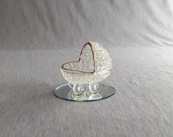 Mini Glass Stroller Favors: Baby Shower Centerpiece Decorations