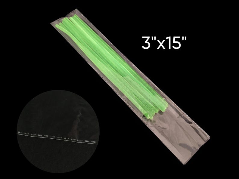 100 Count Clear Cellophane Bags 3x3" 3x4" 3x15" 4x5" 4x6" 4x7" 4x8" image 3
