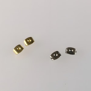 Earring Backs: Gold & Silver Locking Studs - DIY Jewelry Making (100pc/50 Pairs)