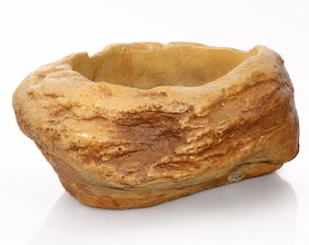 Stone Finish Concrete Planter for Succulents, Bonsai Tree Pot, Rustic Indoor Outdoor Plant Pot with Drainage, Garden Decor