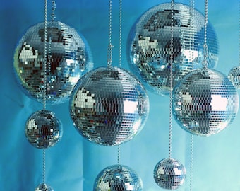 20 Pcs Hanging Mirror Disco Ball Glass Disco Ball Christmas Tree Ornaments Refle