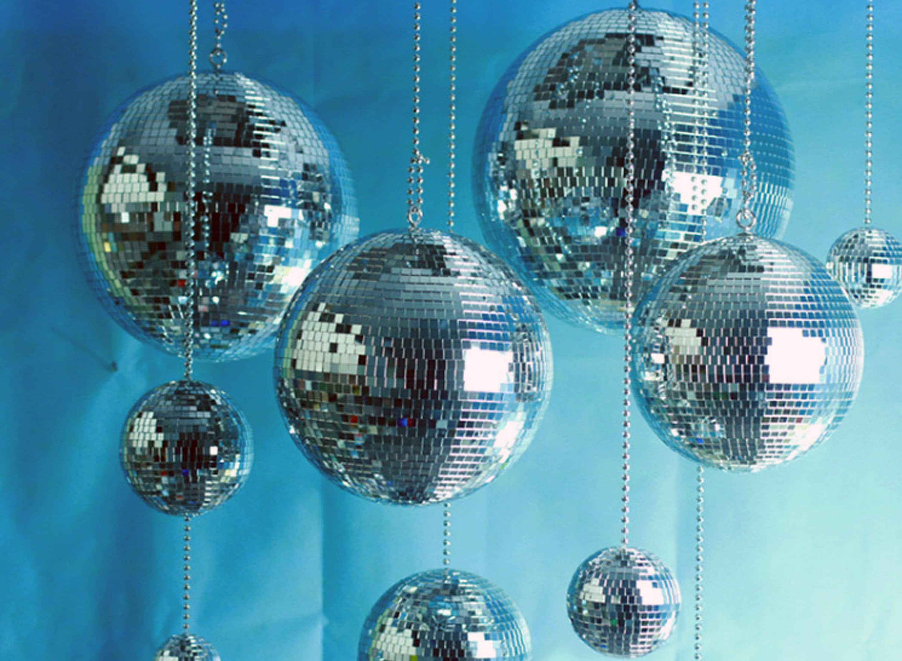 Hanging Disco Ball Decor Above Dance Floor