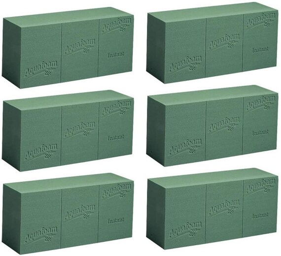 6 PCS Green Floral Foam Blocks - 9x4x3 Inches For Fresh & Artificial Flower Arrangements - View #3
