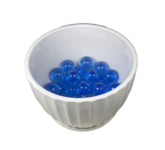 16 oz/32 oz  Glass Marble Ball Vase Fillers Blue 0.75"D