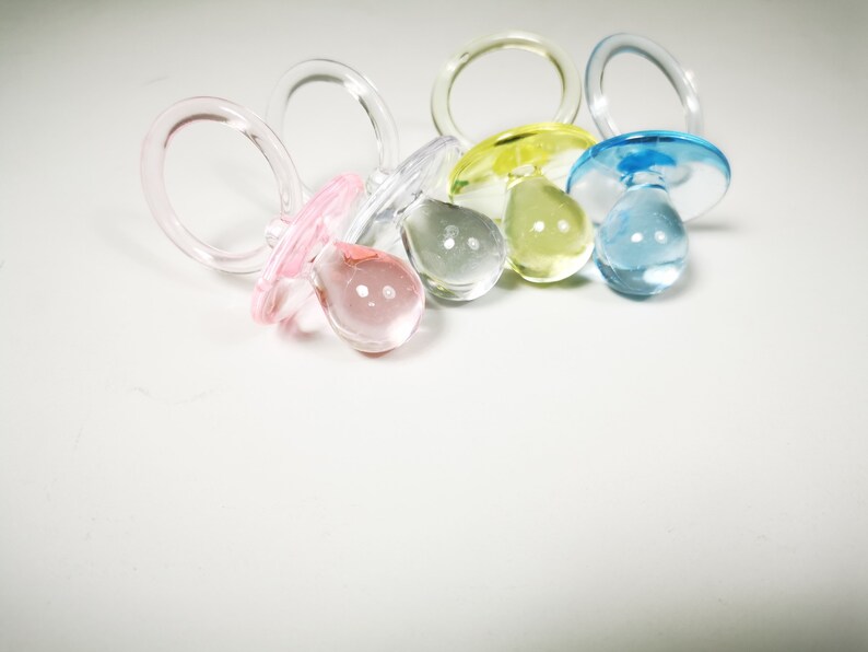 12PCS Large Plastic Pacifiers Baby Shower Pacifiers Blue Etsy
