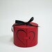 Calcastle Craft Red Round Cylinder Nested Gift Wrap Box With Love Box ...
