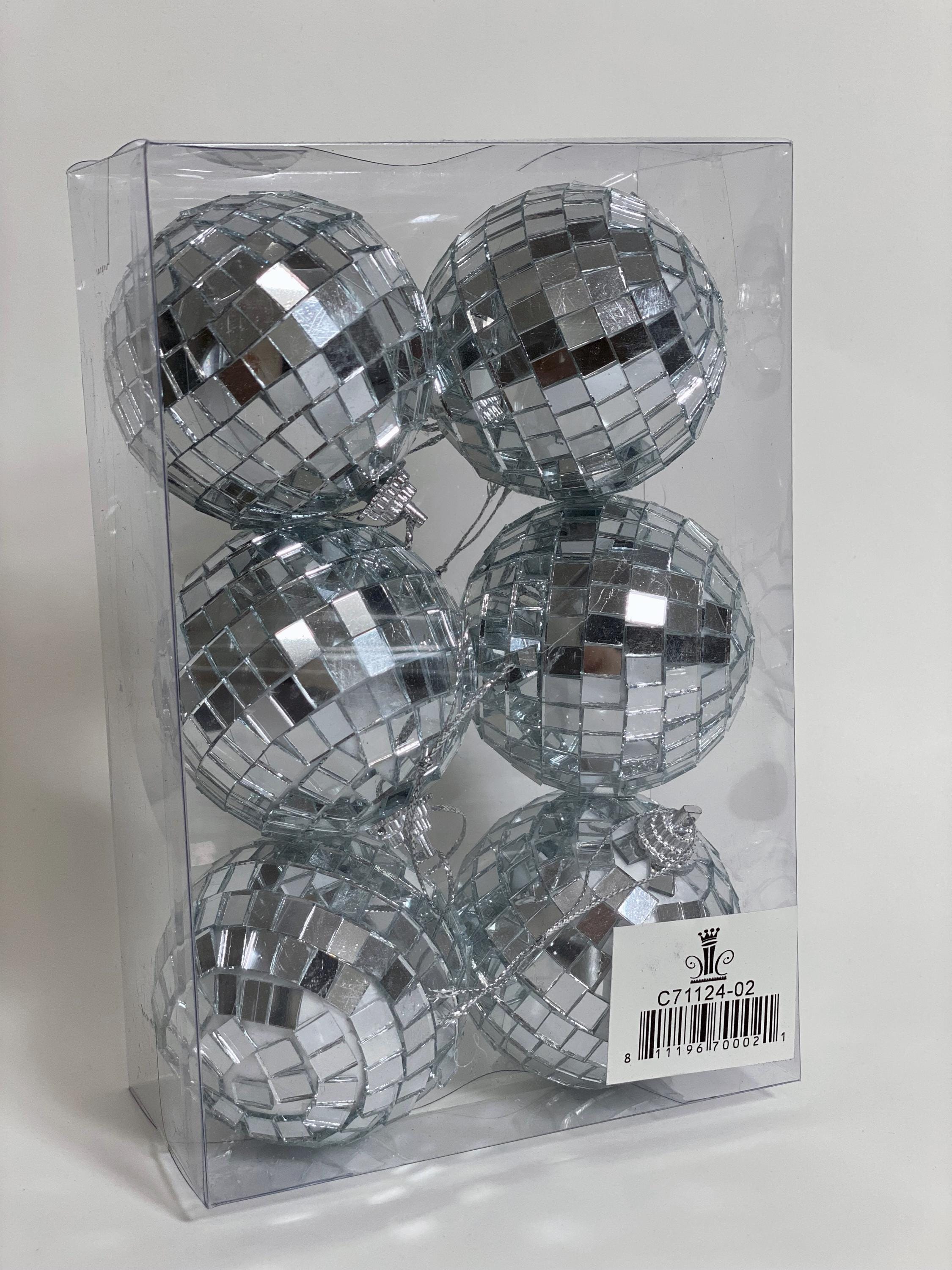 Lot De 4 Pendentifs Boule Disco Rose - Décoration Intérieure Ou Trousseau, Matériaux Variés