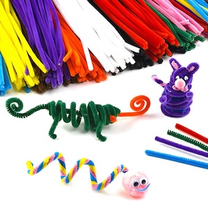 Craft Chenille Stems: 6mm x 12", 25 Colors, 100pcs