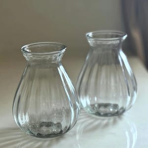CalCastle Craft 5-1/2&quot;H x 4-3/8&quot;W Jug Glass Vase C11715 for Flowers or Liquids(2 pc)