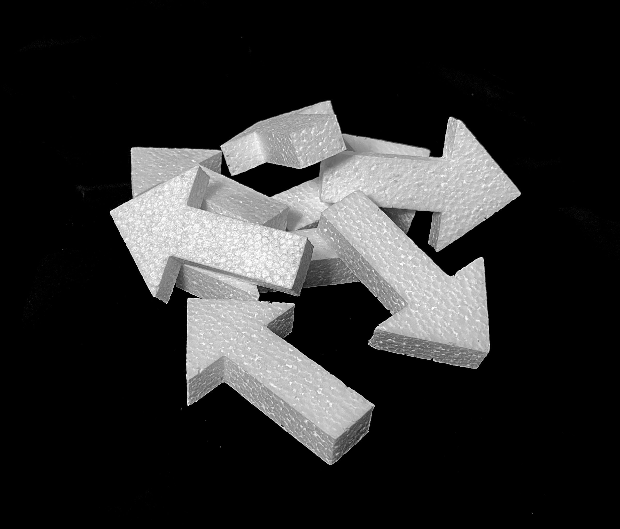 12 piece 3" Foam Arrows Pointers Mini Hard EPS Foam