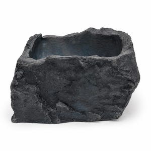 Rustic Stone Look Planter | Faux Rock Succulent Pot | Concrete Style Bonsai Planter | Modern Zen Garden Container | 7.5 Inch I FS-033