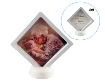 3D Floating Display Frame: Collectibles & Jewelry Case (3.5”x 3.5”x 0.8”)
