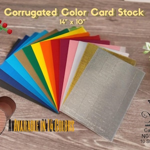10 hojas de papel corrugado Calcastle Craft de un solo color y 14 hojas de colores mezclados, coloridas, 14 x 10 pulgadas, para proyectos de manualidades y bricolaje