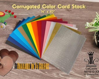 Colorful Corrugated Cardboard Paper: 14"x10" Craft Sheets