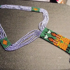 Two Navajo Indians Seed Bead Necklace image 3