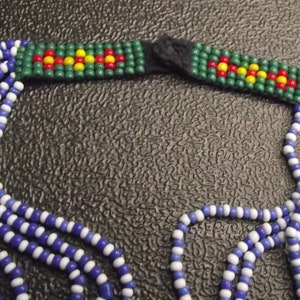 Two Navajo Indians Seed Bead Necklace image 4