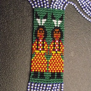 Two Navajo Indians Seed Bead Necklace image 2