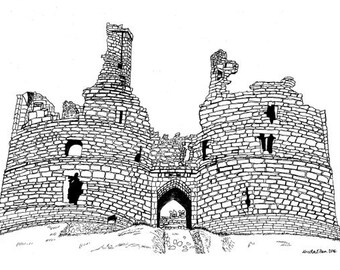Dunstanburgh Castle Print - Printable Northumberland Art, Northumberland Print, Craster Wall Art, Northumberland Art, Printable Art