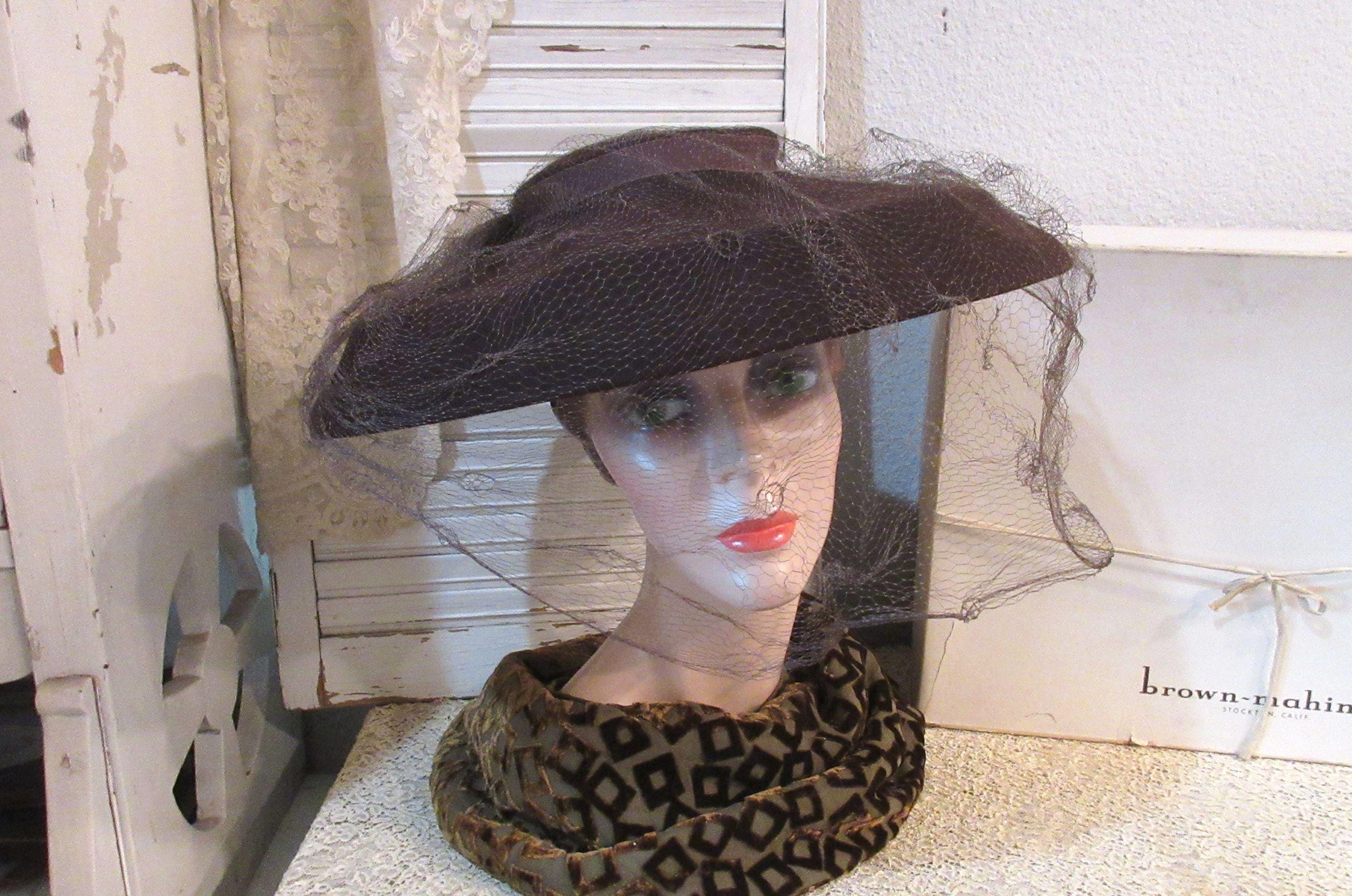 Vintage 1940’s Woman’s Light Brown Beaded Hat 1940 Brown Ladies Hat - Etsy main image 3