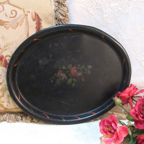 Vintage Hand Painted Tole Tray