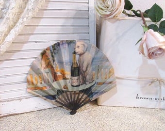 Vintage Paper Advertising Fan, c1930s