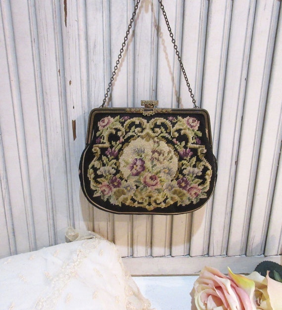 Vintage Petit Point Handbag, c1920s - image 1