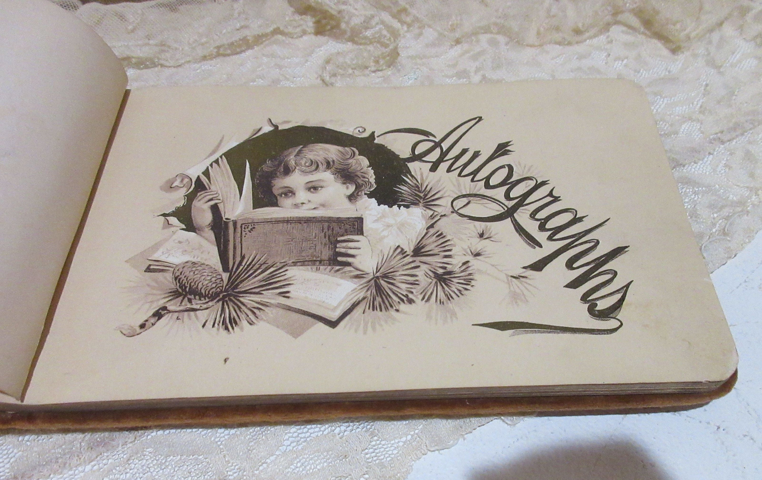 Victorian Autograph Book 1880s - Etsy Victorian Autograph Book 1880s - Etsy