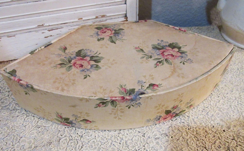 Vintage Fabric Covered Sewing Box, c1930 image 2