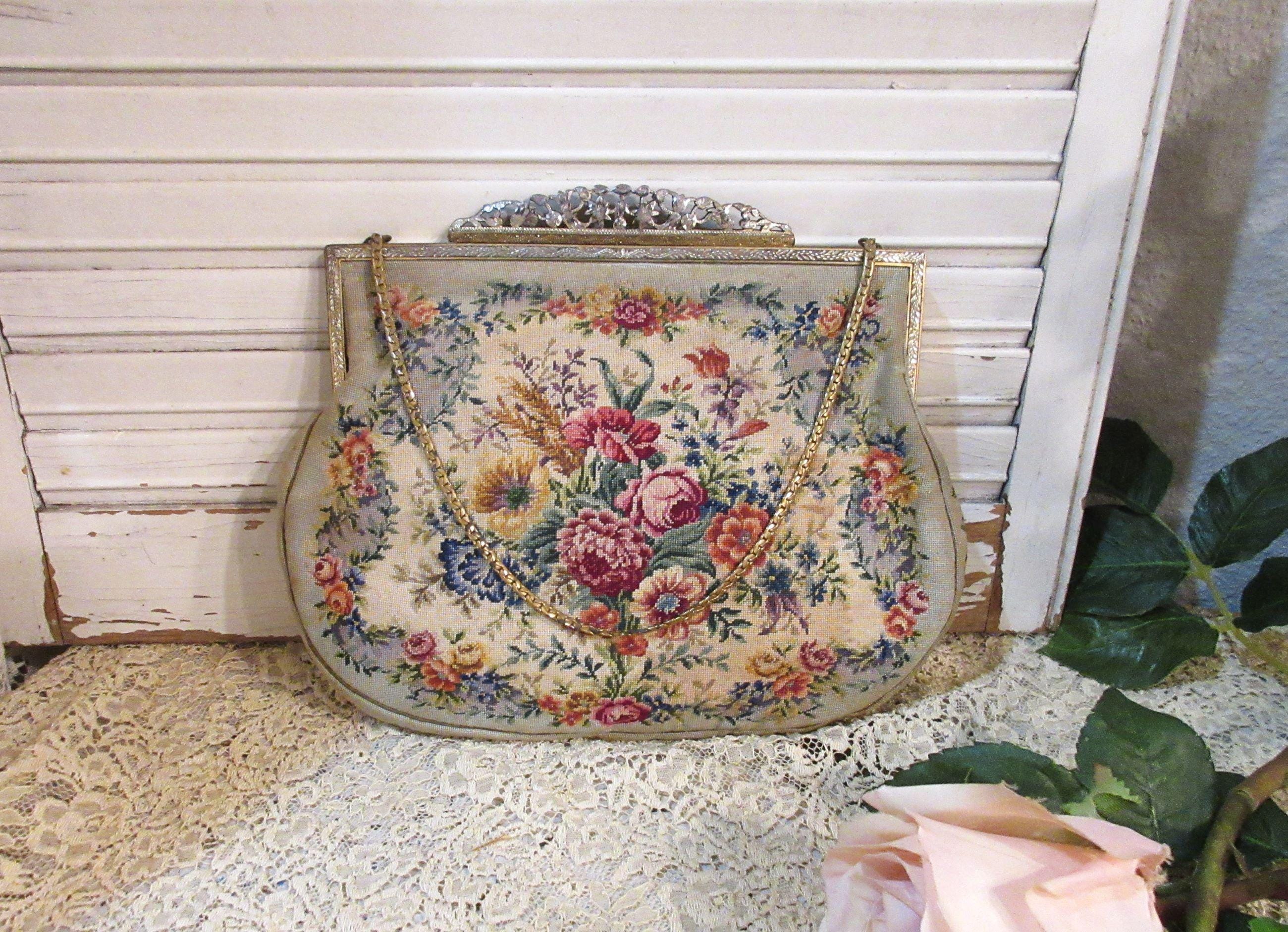 Vintage Austrian Petit Point Handbag, c1920