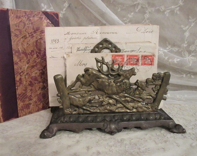 Antique Cast Iron Letter Holder Bradley & Hubbard C1900 Etsy