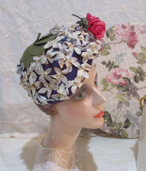 Vintage Hat, c1930s; Vintage Floral Hat
